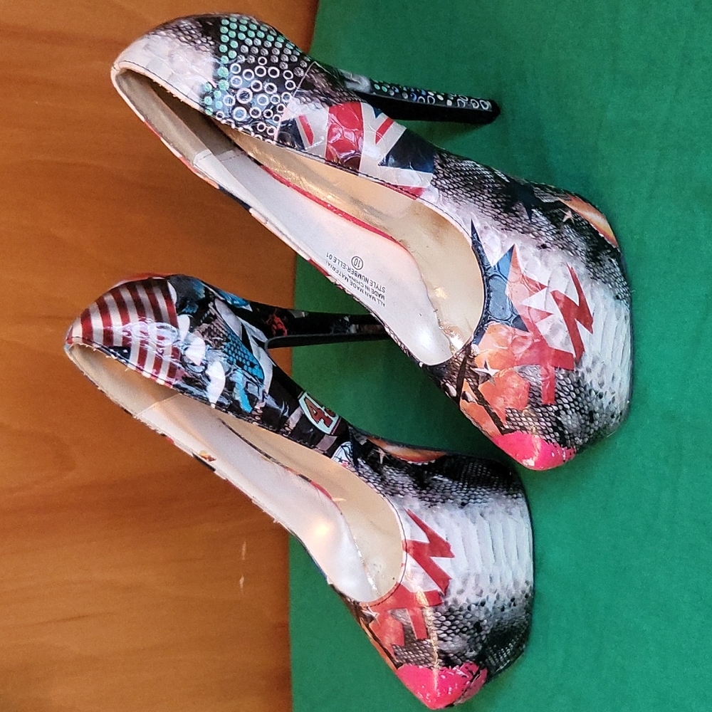 Womens Multicolor Heels